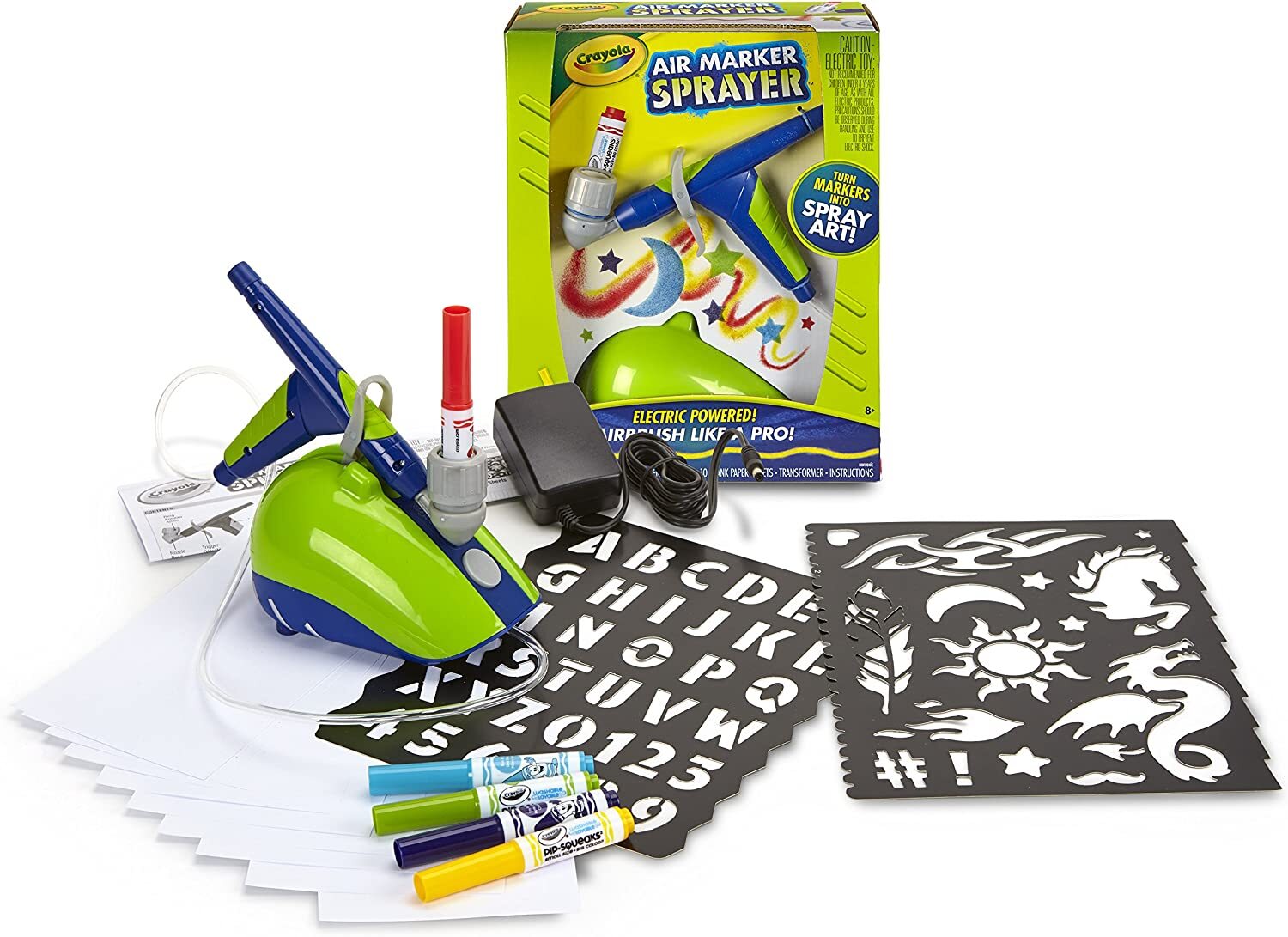 Crayola Air Marker Sprayer Airbrush Kit, Gift for Kids NEW 