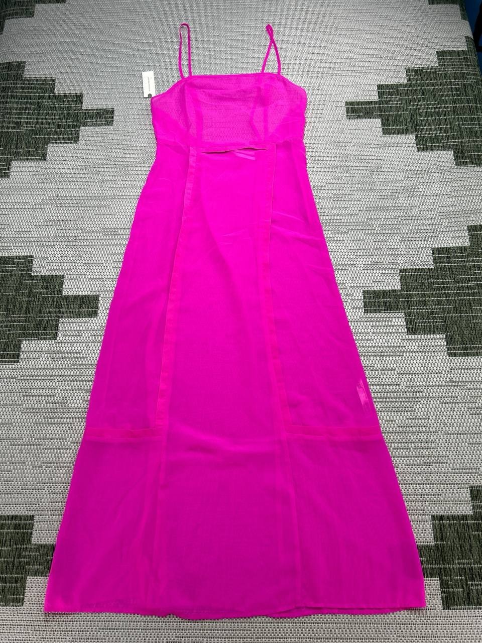 Anthropologie Dress Womens 4 Pink Blouson Midi New 