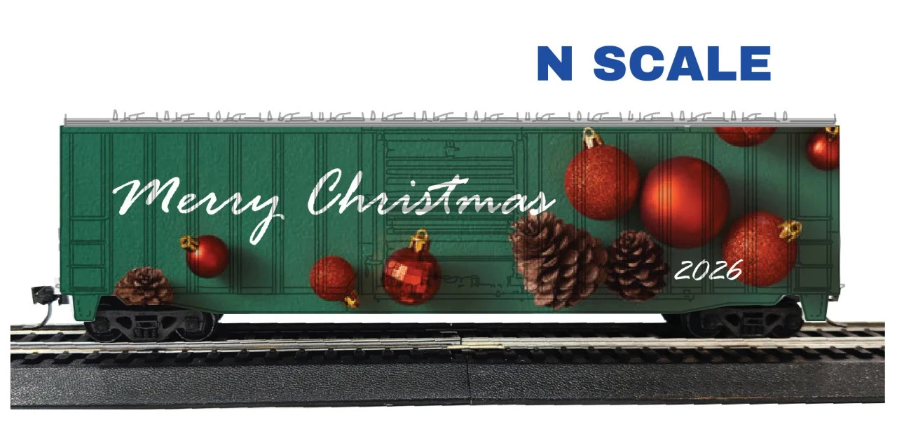 N Scale - Value Trains USA USAN10403 - Boxcar - Merry Christmas 2026 Scheme