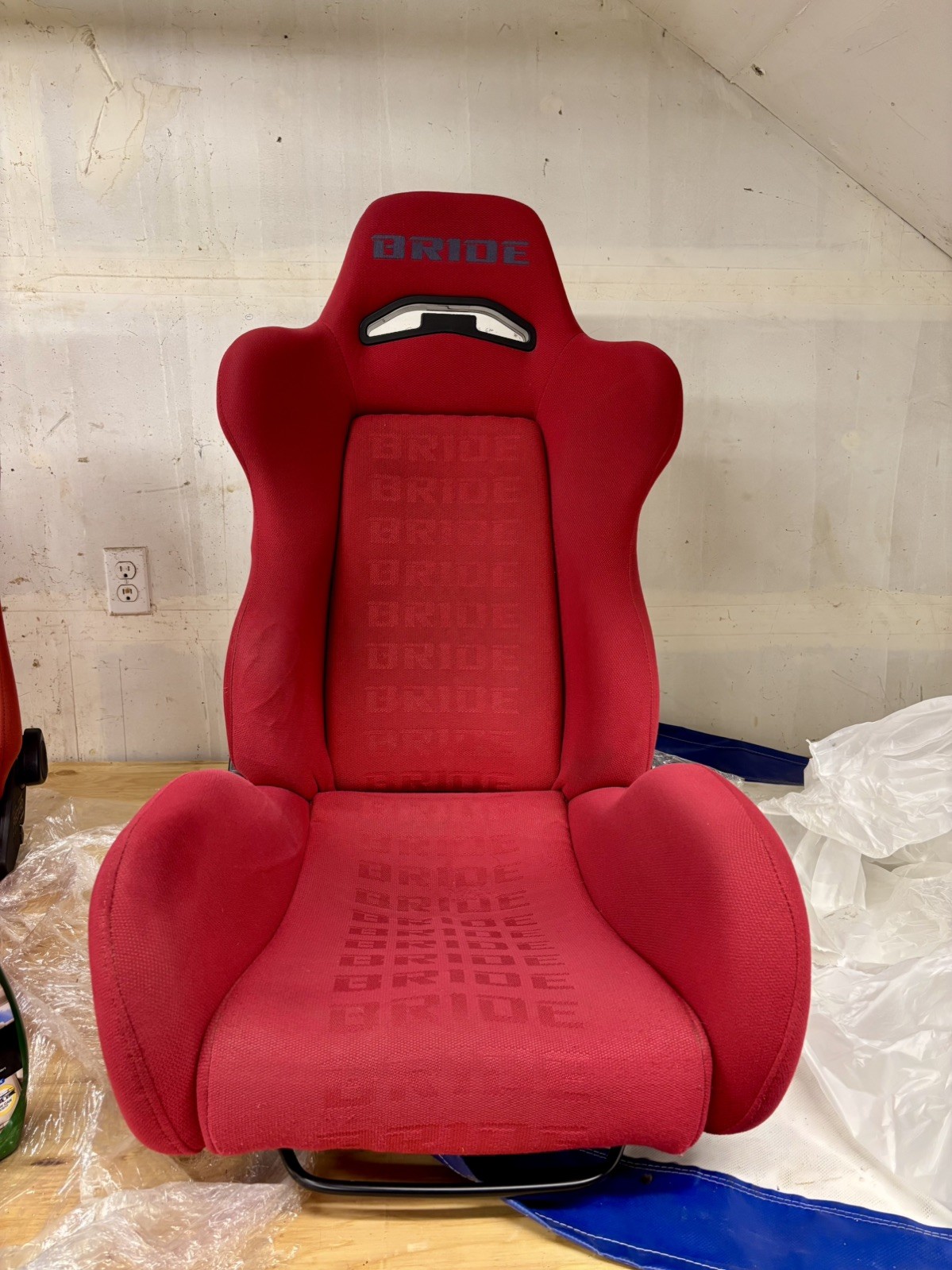 Red Bride Brix 1.5 Seat Rare JDM Single Seat OEM Fabric