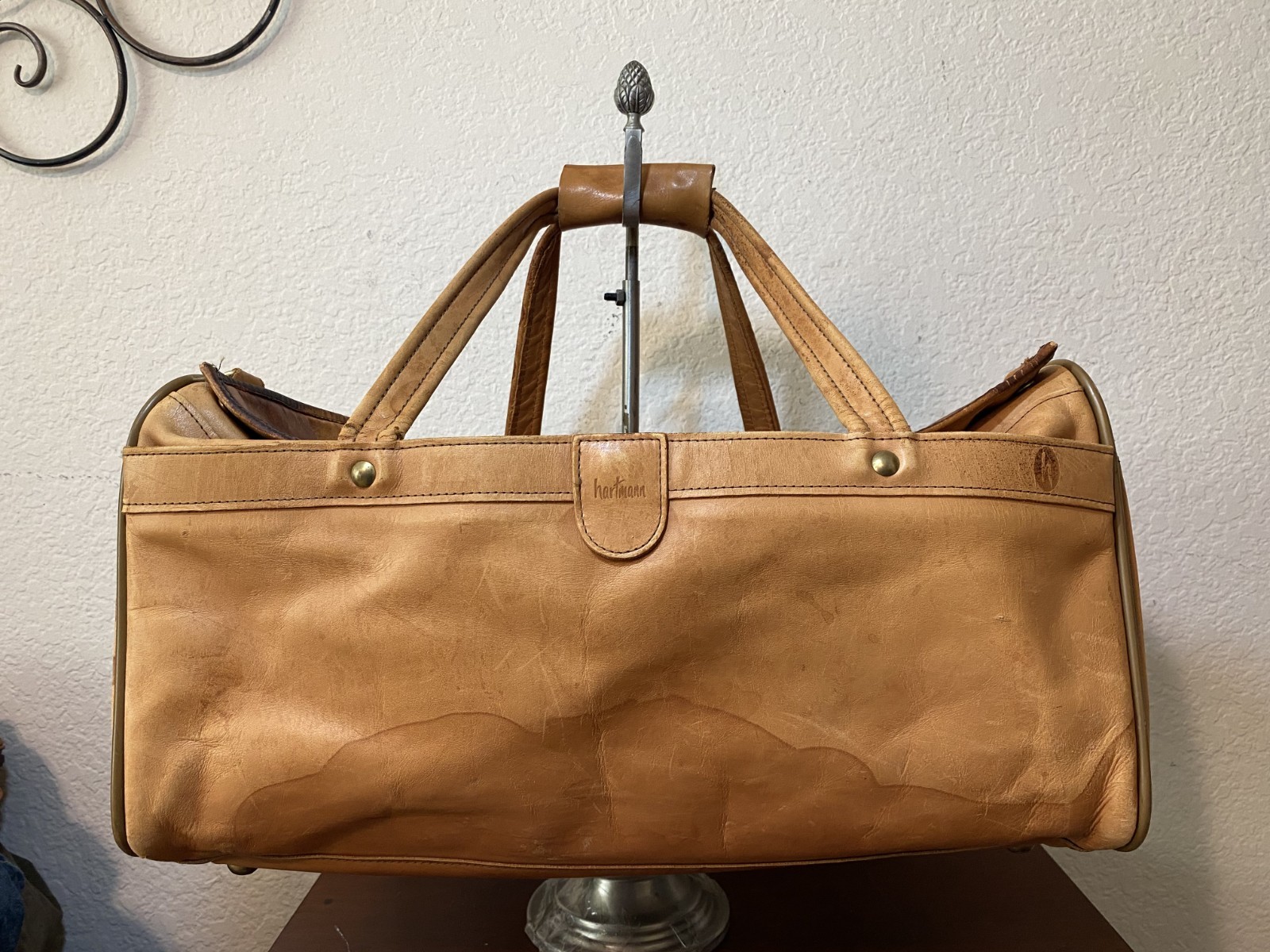 Vintage Hartmann belting leather Saddle Weekender Travel brown duffle bag 20''