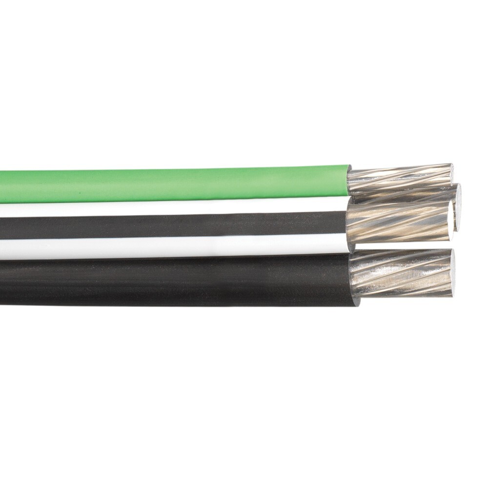 PER FOOT 2-2-2-4 Aluminum Mobile Home Feeder Direct Burial Cable (100 Amp) 600V