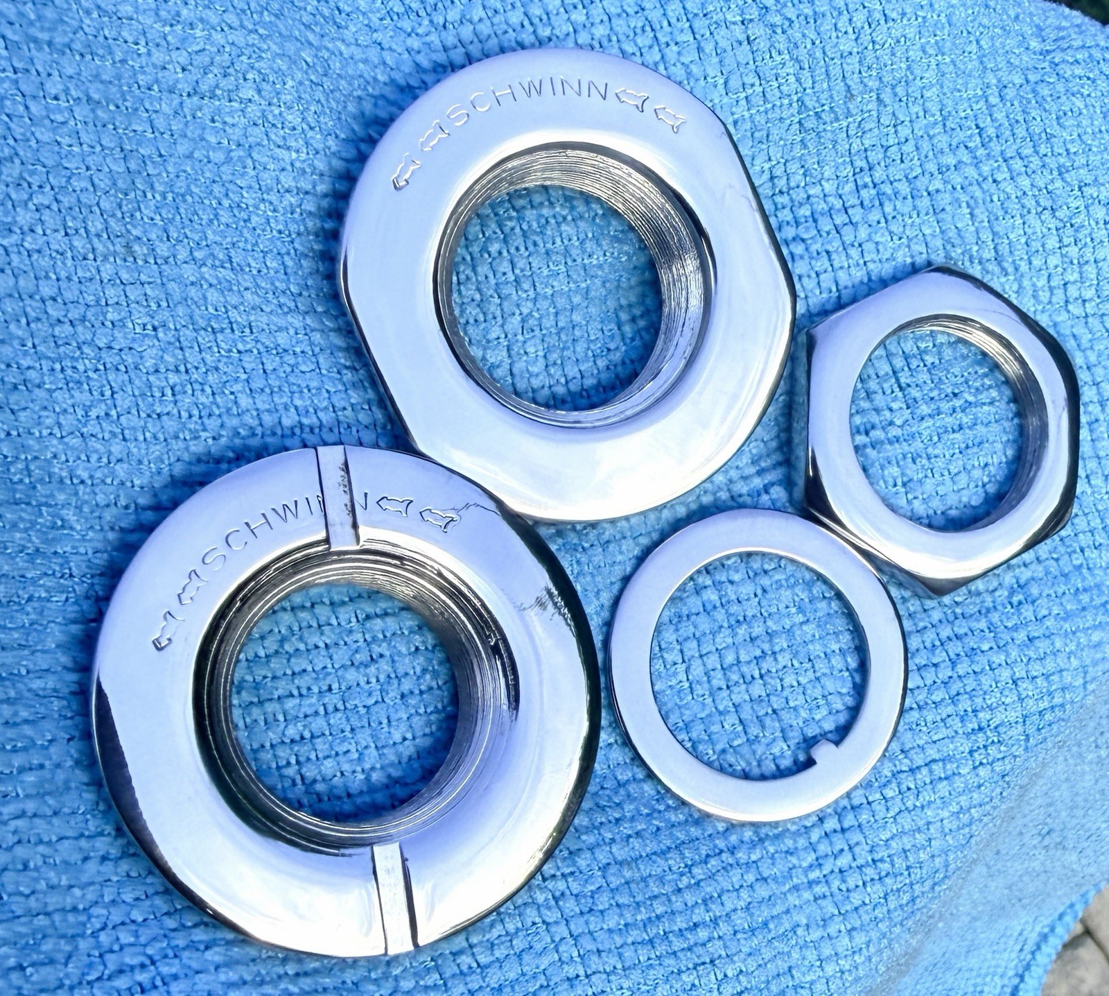 1968 Schwinn Bottom Bracket 4-Piece Crank Mounting Hardware Set – Show Quality