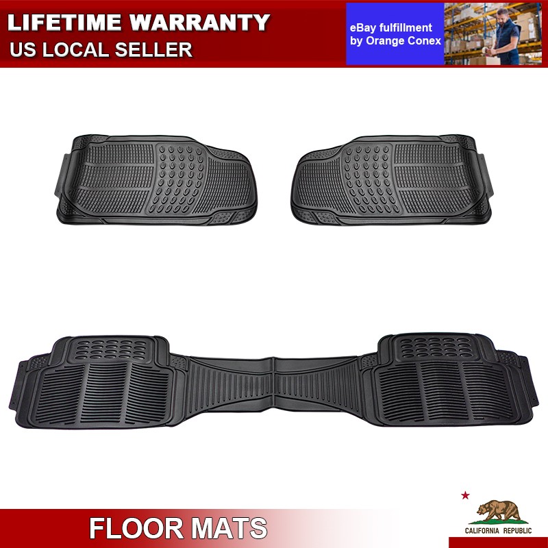 3x For Chevy Trax Rubber Car Floor Mats All Weather Floor Liners Heavy Duty