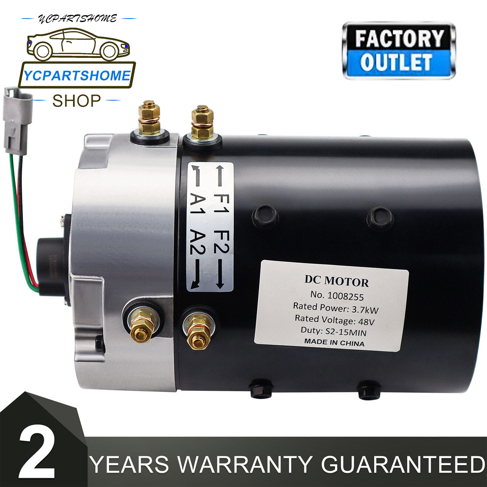 Drive Motor 48V 3.8kW for Tomberlin E-Merge Electric Golf Cart DA8-40121008255