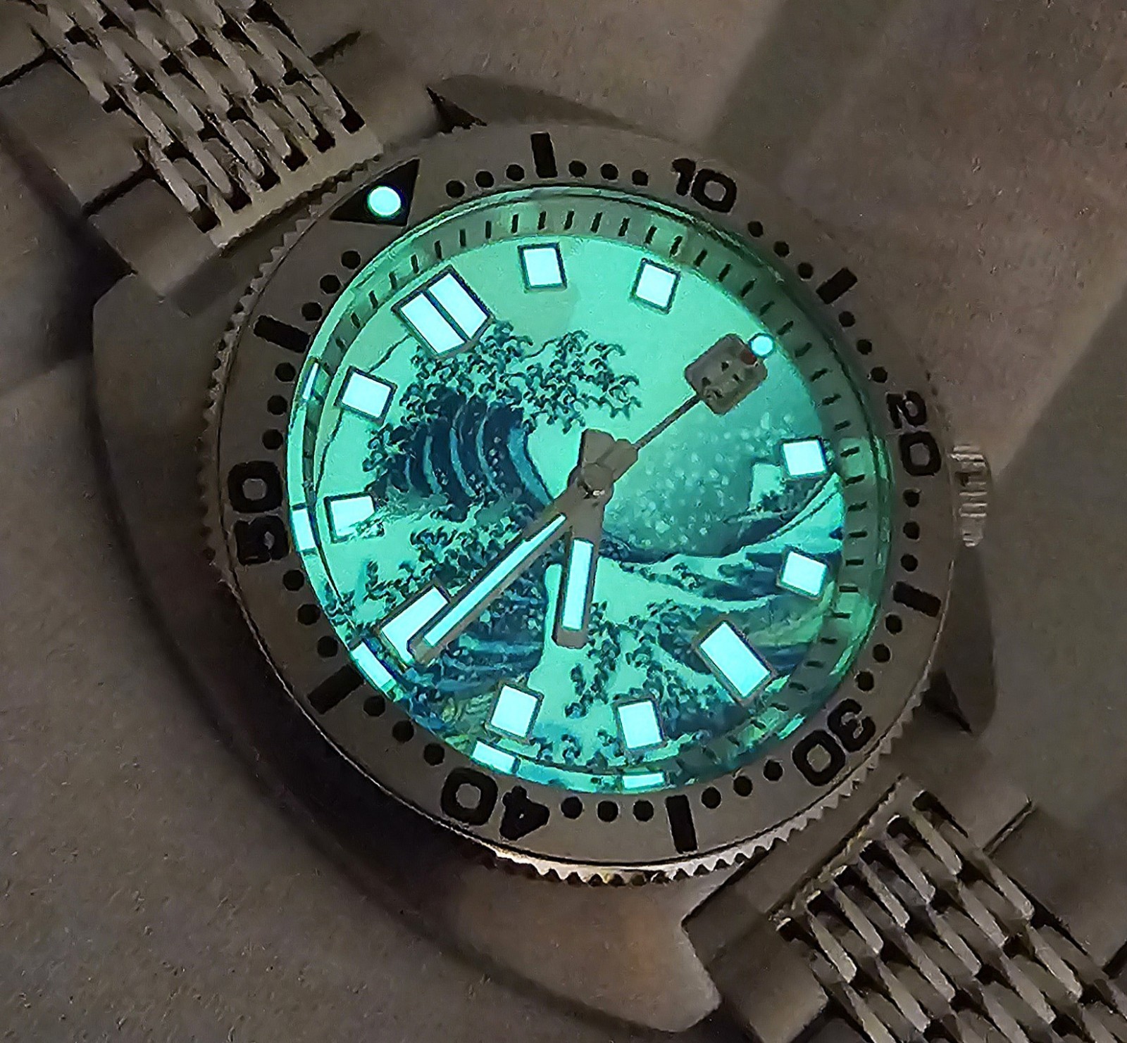 San Martin Diver, Great Wave of Kanagawa-Full Lume Dial, Free Bracelet-Sold Out