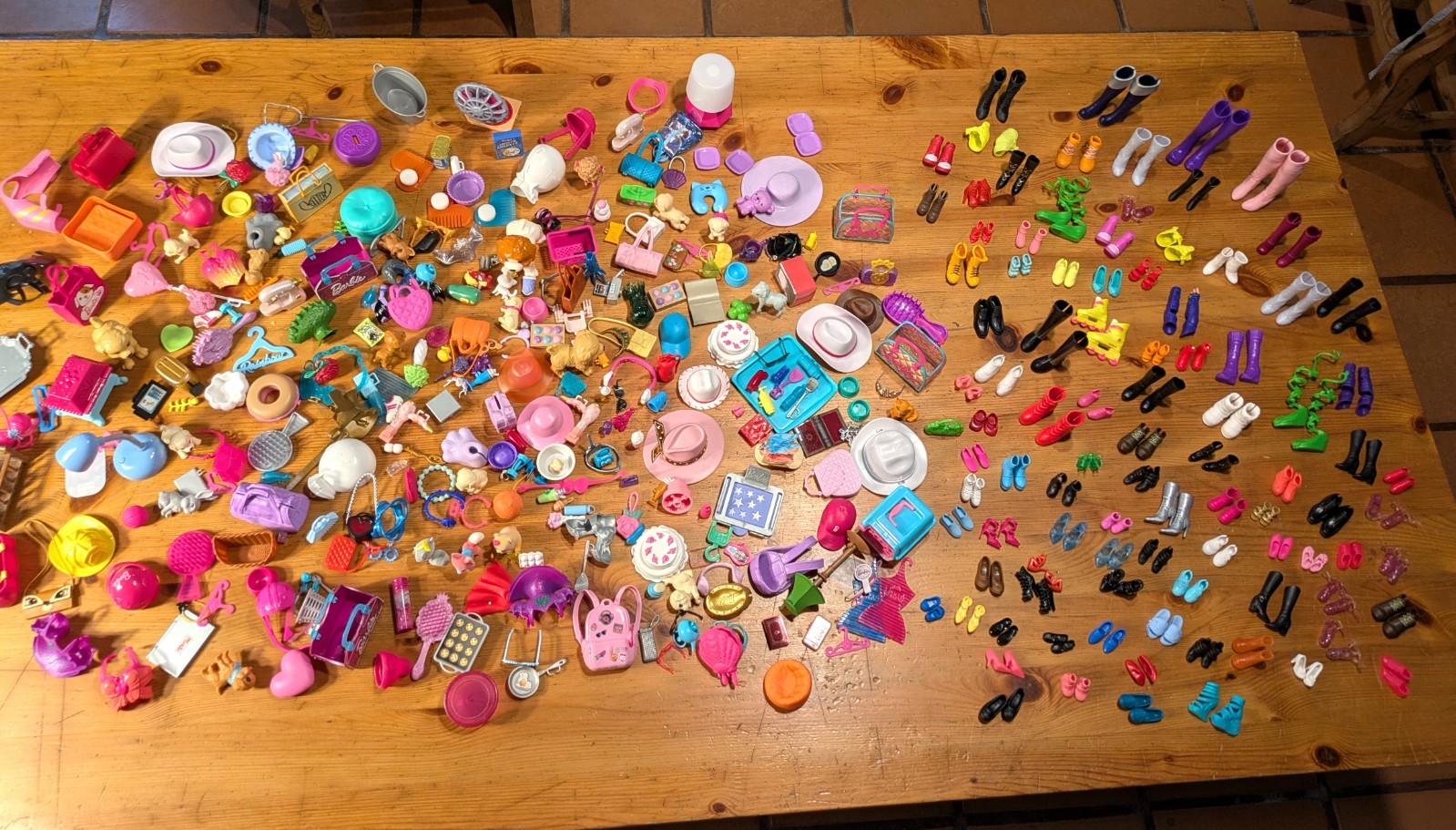 Barbie And Other Brands Lot Of 400+ Doll Accessories/Shoes