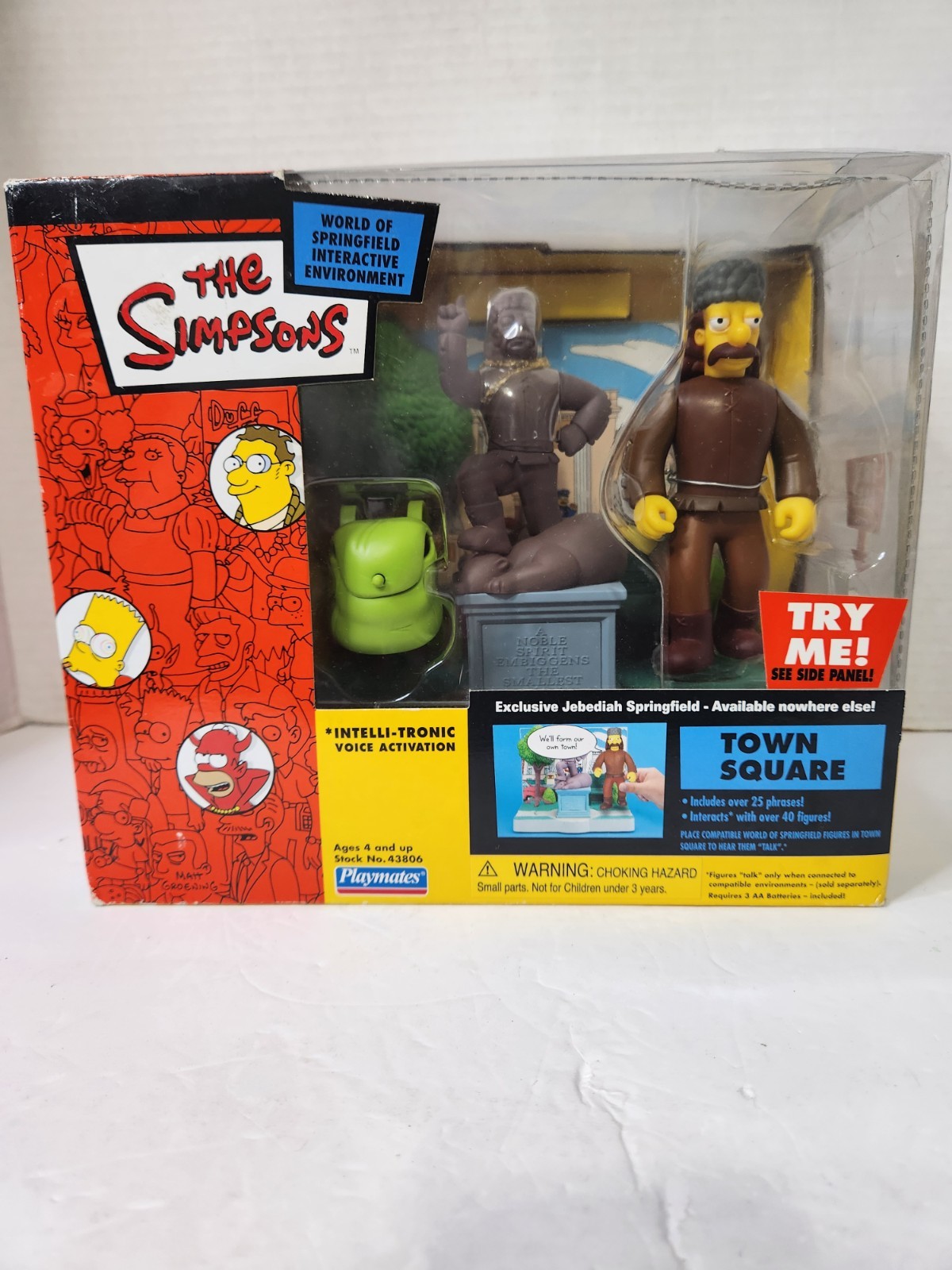 The Simpsons WOS Town Square Jebediah Springfield World of Springfield Playmates