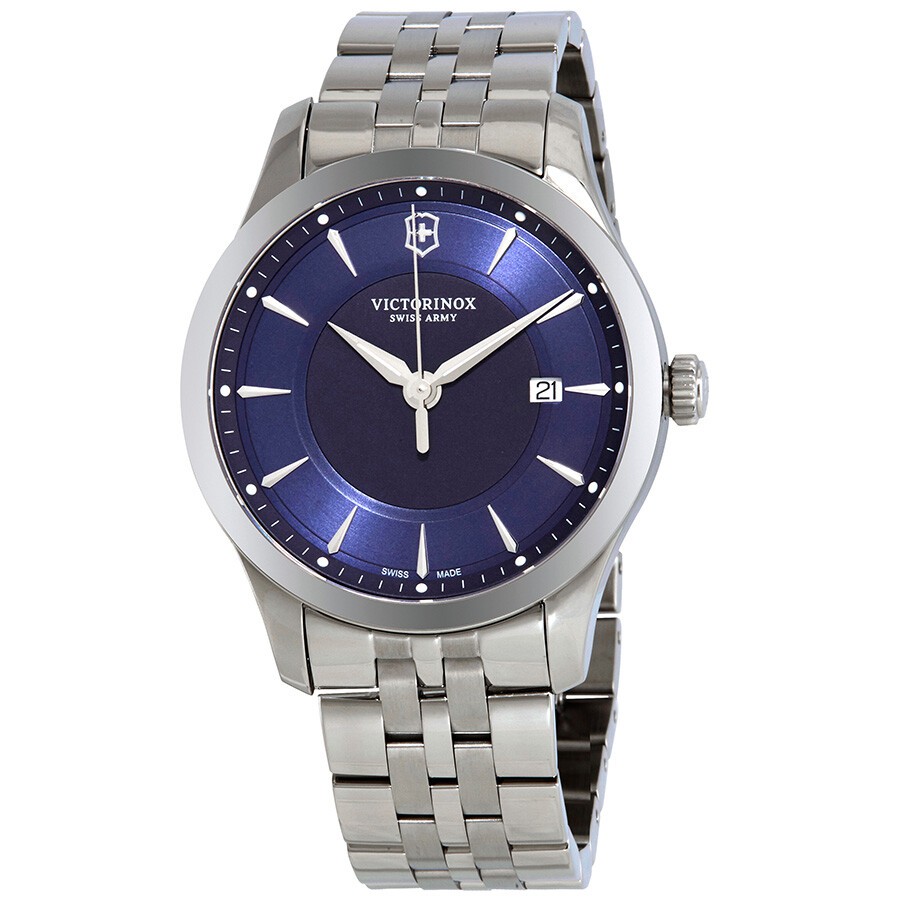 VICTORINOX Alliance Blue Dial Men\'s Stainless Steel Watch 241802 MSRP $475 VICTORINOX Alliance Blue Dial Men\'s Stainless Steel Watch 241802 MSRP $475