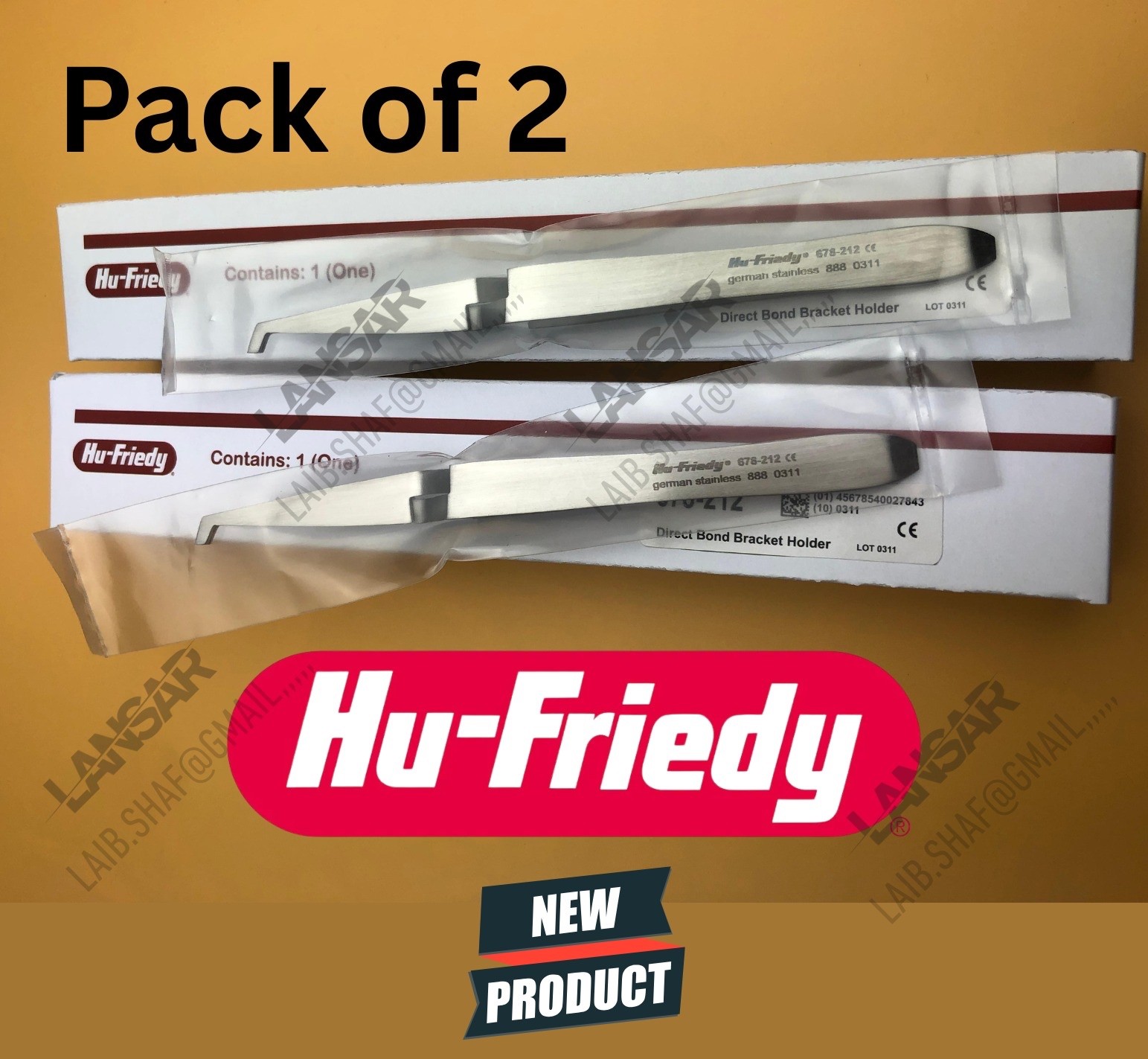 Hu Friedy Direct Bond Bracket Tweezers 678-212 Brand New Pack of 2