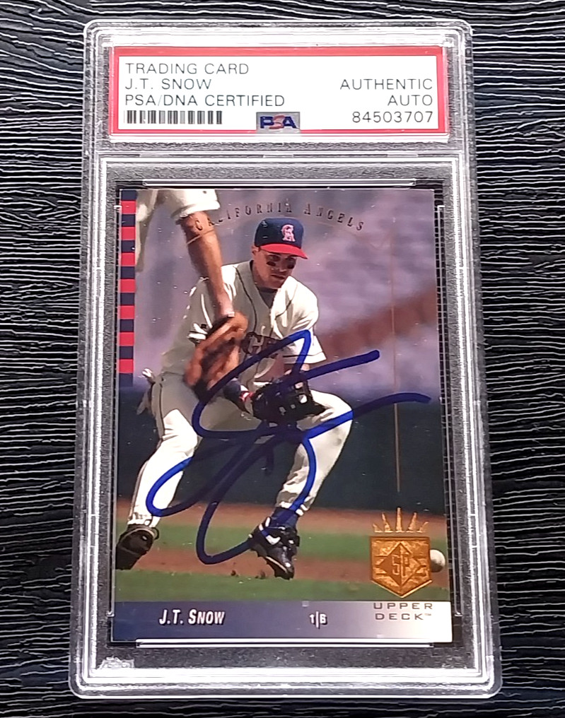 J.T. SNOW GIANTS AUTOGRAPHED SIGNED 1993 UPPERDECK SP ROOKIE BASEBALL CARD