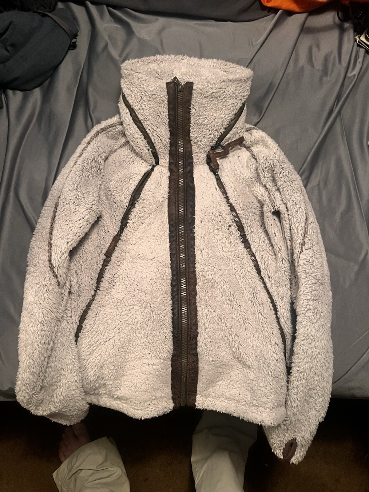 Kuhl Women’s Flight jacket Full Zip Fleece Jacket Gray Polyester Regular Size S