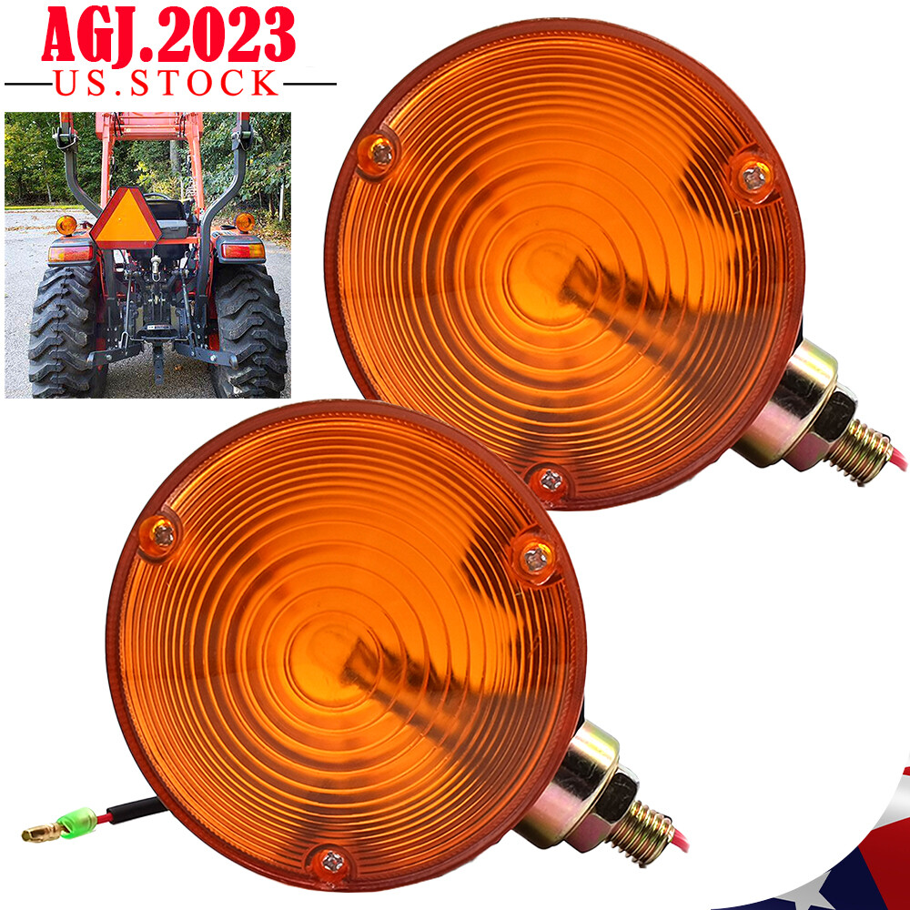 2PCS Amber Turn Signal Lamp TC422-33610 Light Assy for Kubota L2501D L2501F