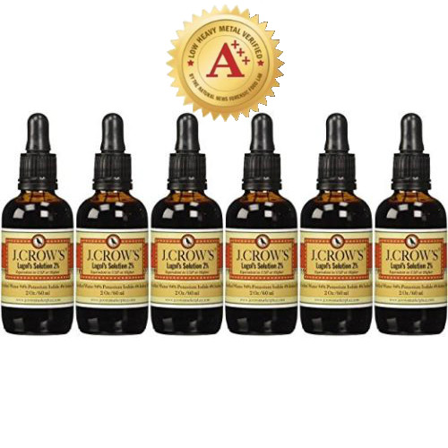 J.CROW\'S® Lugol\'s Solution of Iodine 2% 2 oz Six Pack (6 bottles)