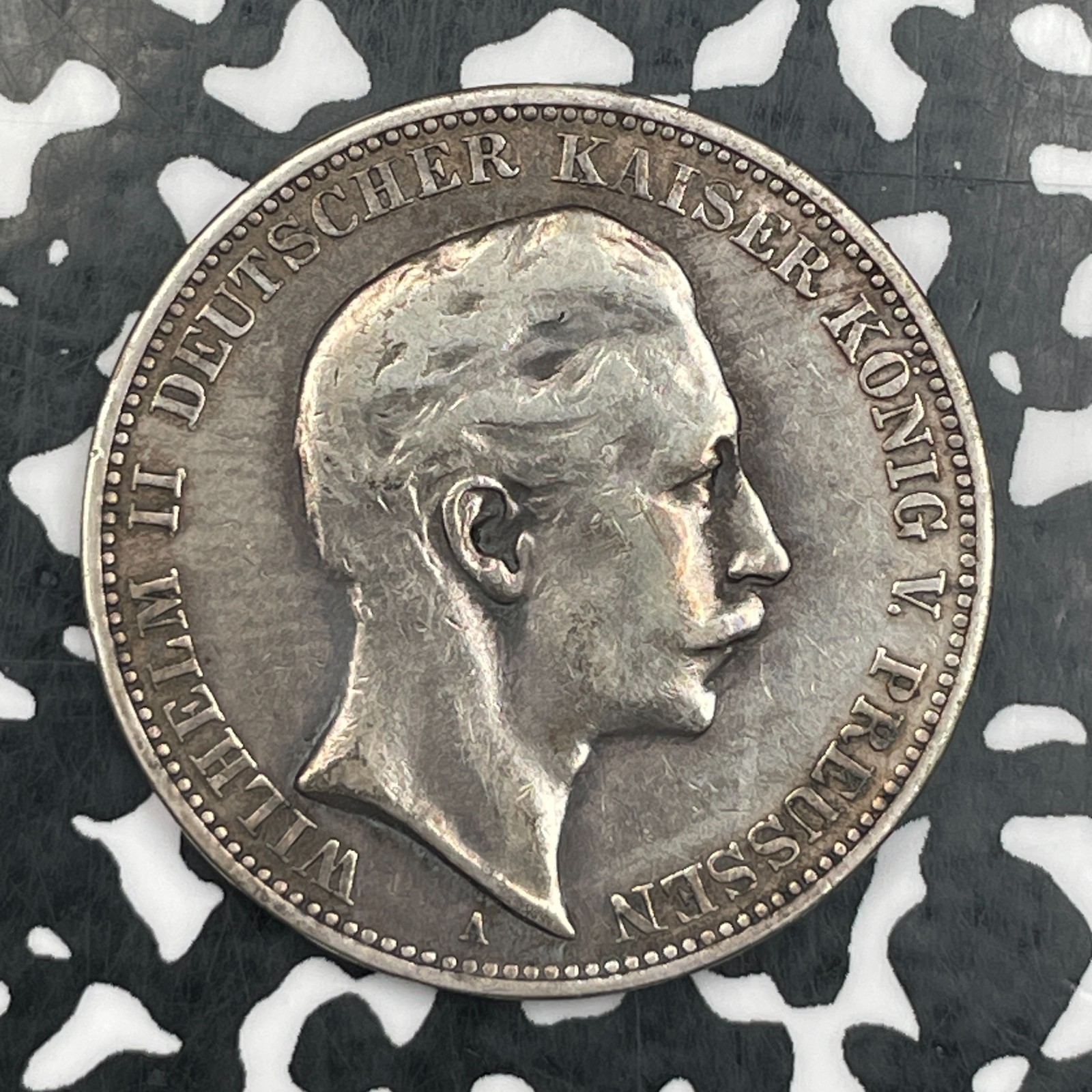 1908-A Germany Prussia 3 Mark Lot#N2308 Silver