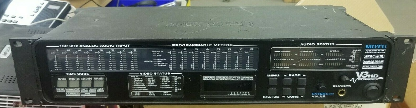MOTU V3HD FireWire Video Interface with DVCPRO HD/SD-SDI Dual FireWire-800 HDMI