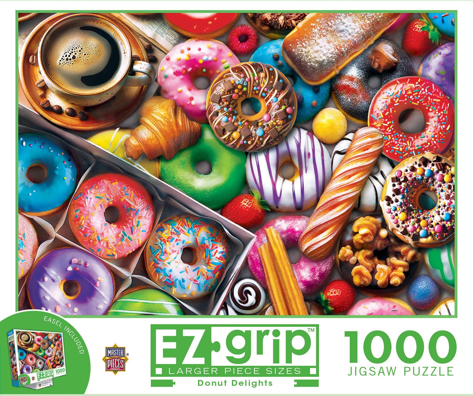 MasterPieces - EZ Grip - Donut Delights 1000 Piece Jigsaw Puzzle MasterPieces - EZ Grip - Donut Delights 1000 Piece Jigsaw Puzzle