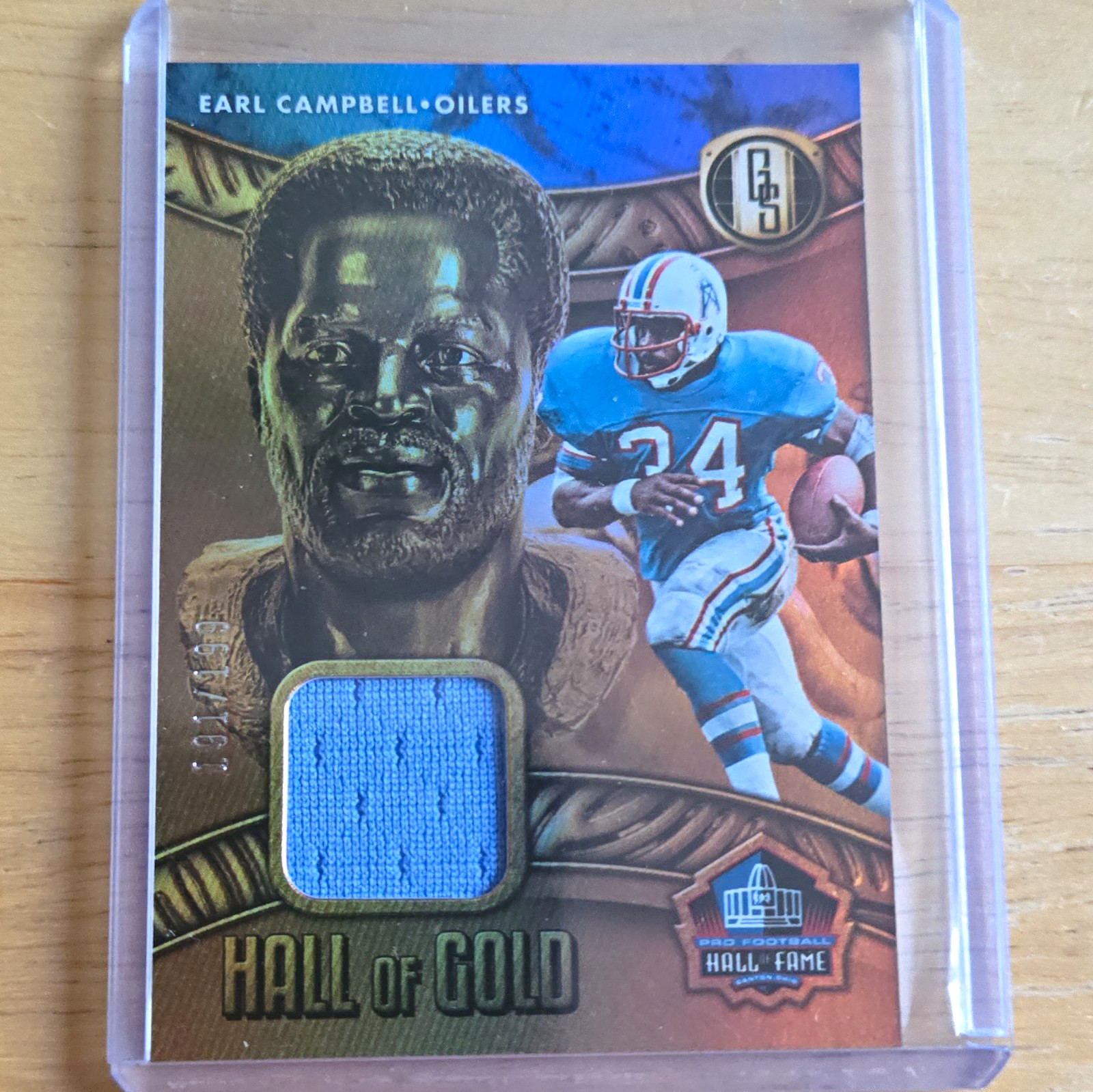 Panini 2022 Gold Standard Earl Campbell Hall of Gold Patch HOG-ECA /199 Panini 2022 Gold Standard Earl Campbell Hall of Gold Patch HOG-ECA /199