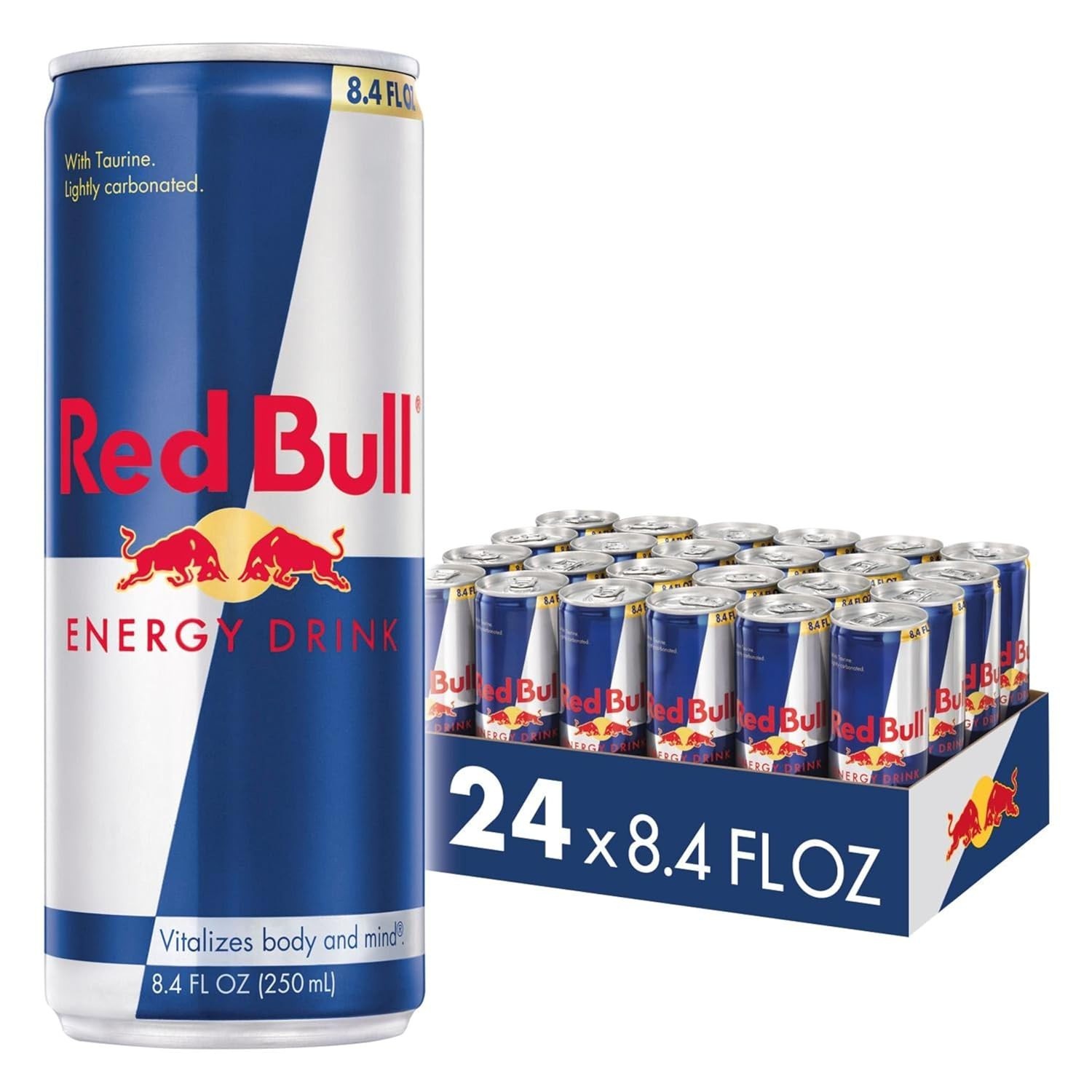 Red Bull Energy Drink with 80mg Caffeine plus Taurine, 8.4 Fl Oz (24 Pack) Cans