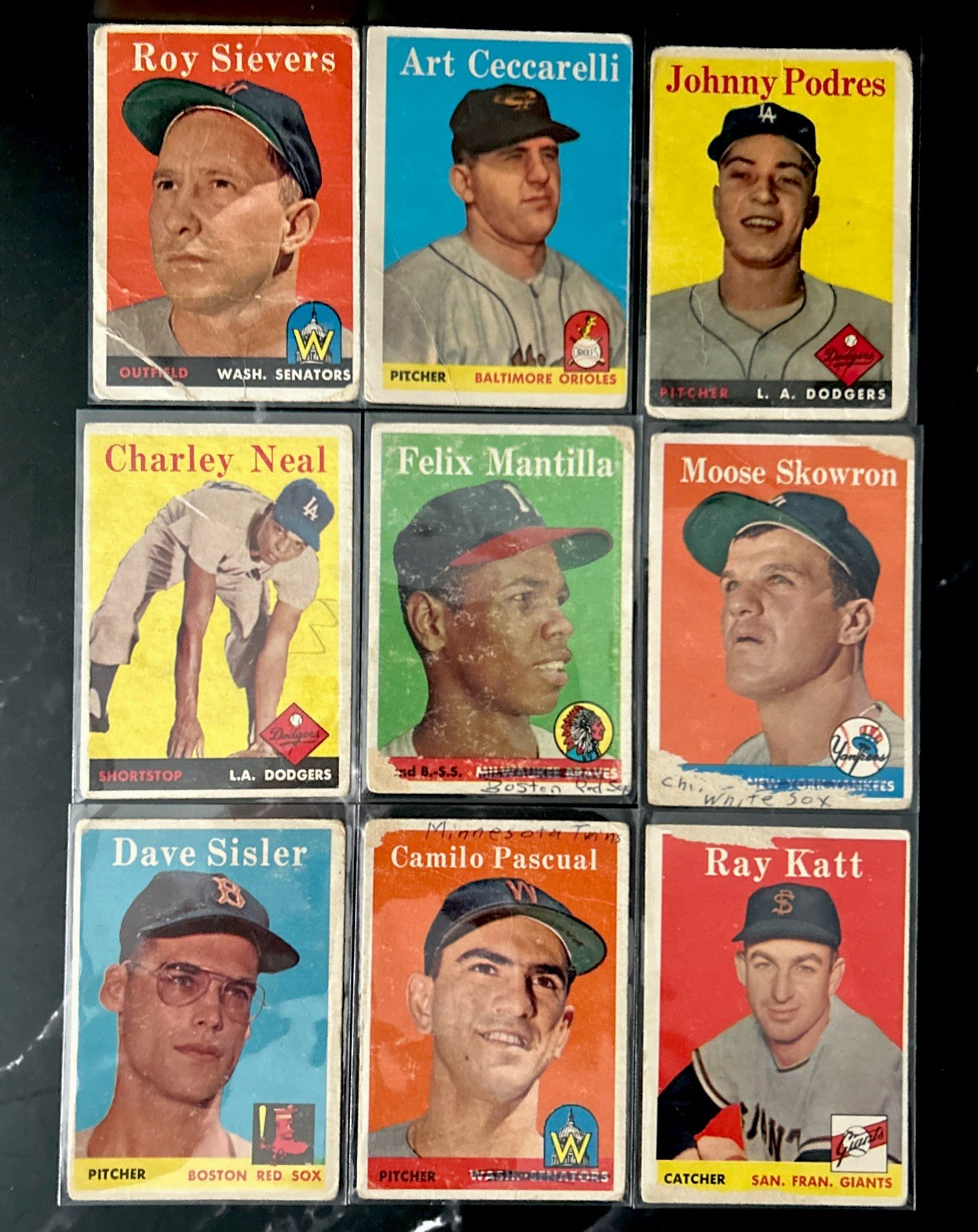 1958 Topps Lot - 50 Cards Low Grade Starter Set