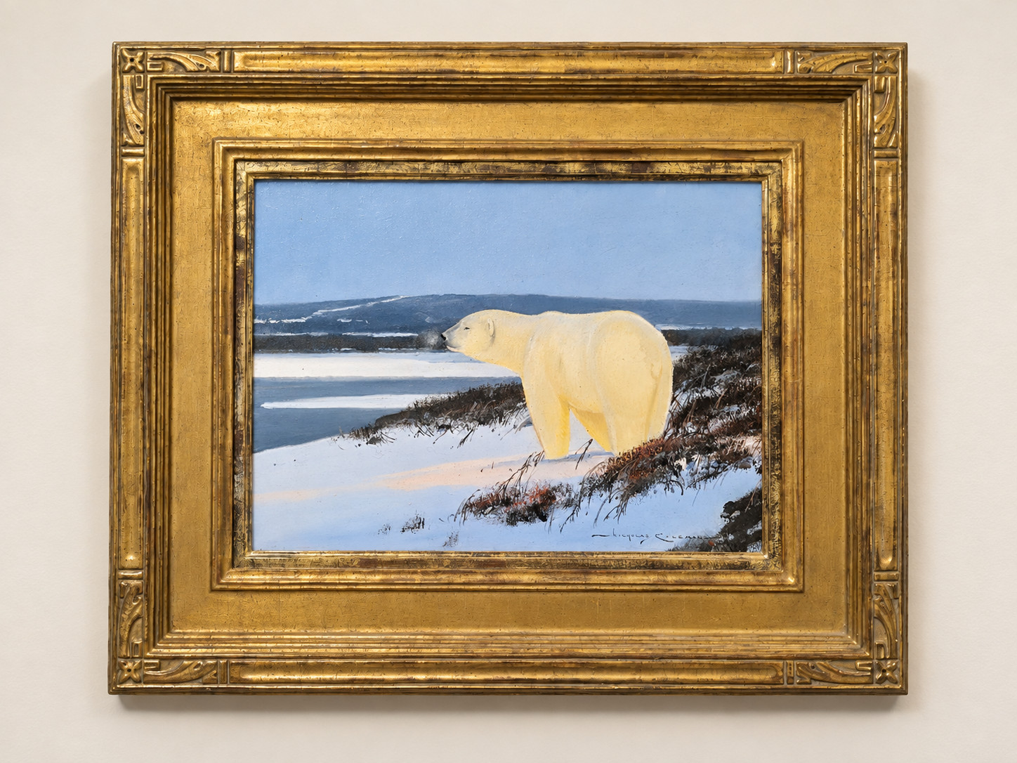 Nicholas Coleman Original Oil 12x16 – Polar Bear Landscape – Signed