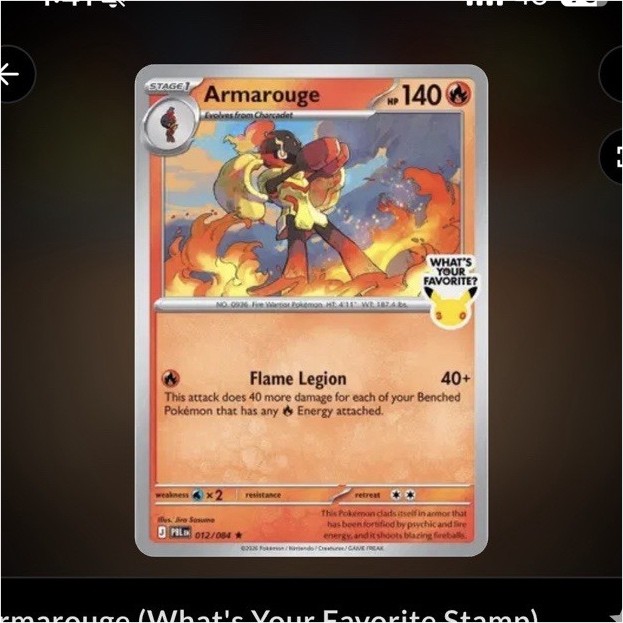 Armarouge 012/084 30th anniversary promo Holo Rare English X5 ( 5 cards bundle)