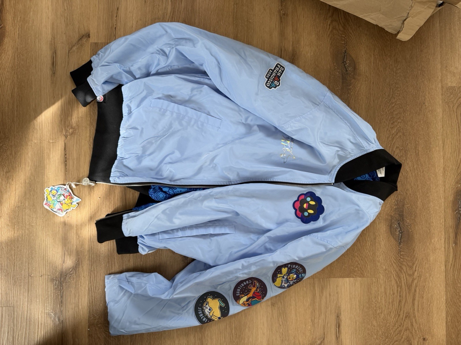 Pokemon World Championship 2026 XP Exclusive Blue Bomber Jacket Adult XL Pokemon World Championship 2026 XP Exclusive Blue Bomber Jacket Adult XL