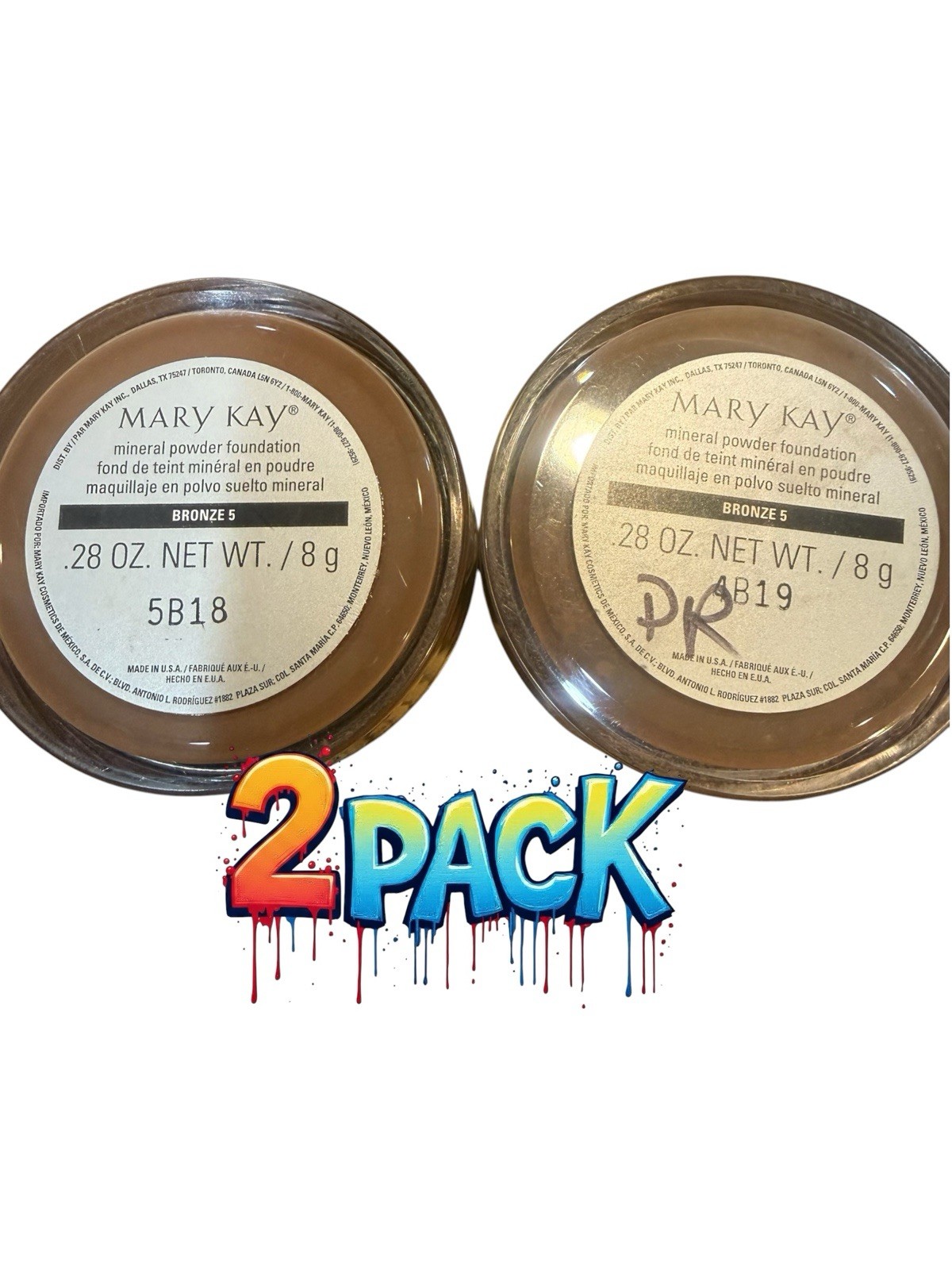 Mary Kay Mineral Powder Foundation BRONZE 5 Discontinued HTF 2 Pack