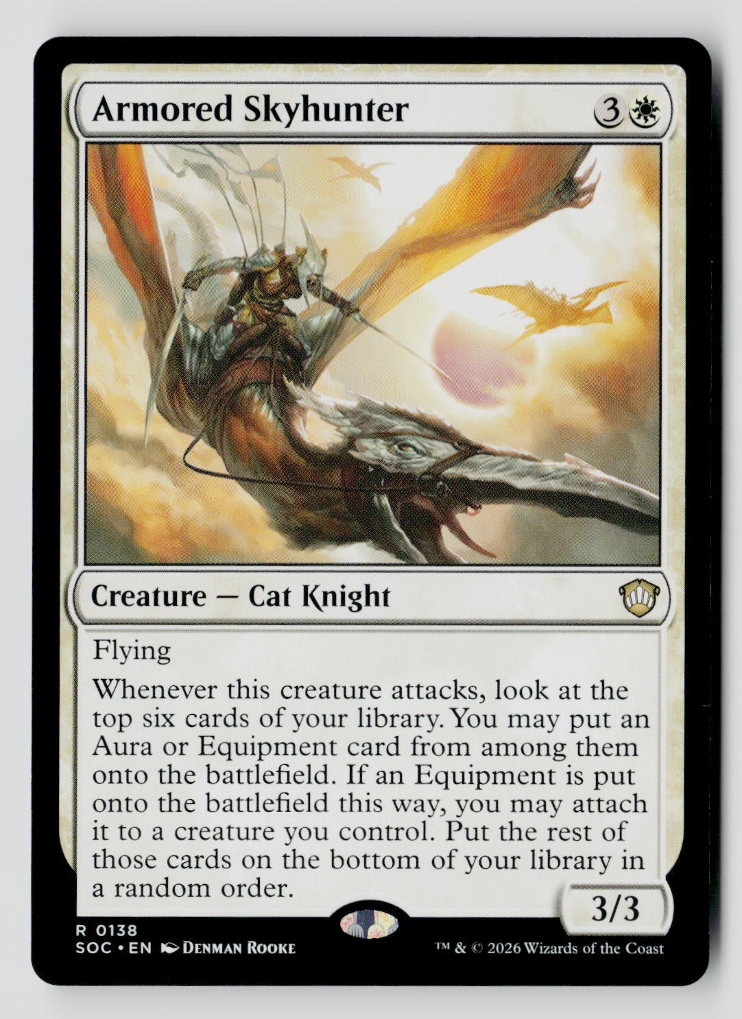 Armored Skyhunter 138 R MTG SOC NM