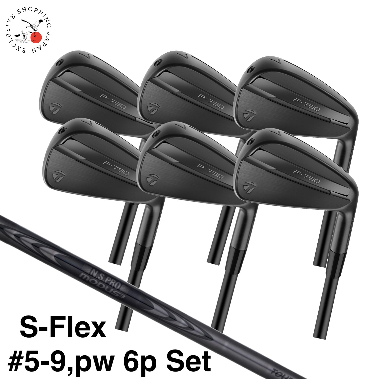 TaylorMade P790 Shadowfall Iron Set #5~9,PW 6pcs MODUS3 TOUR105 LUXURY BLACK S