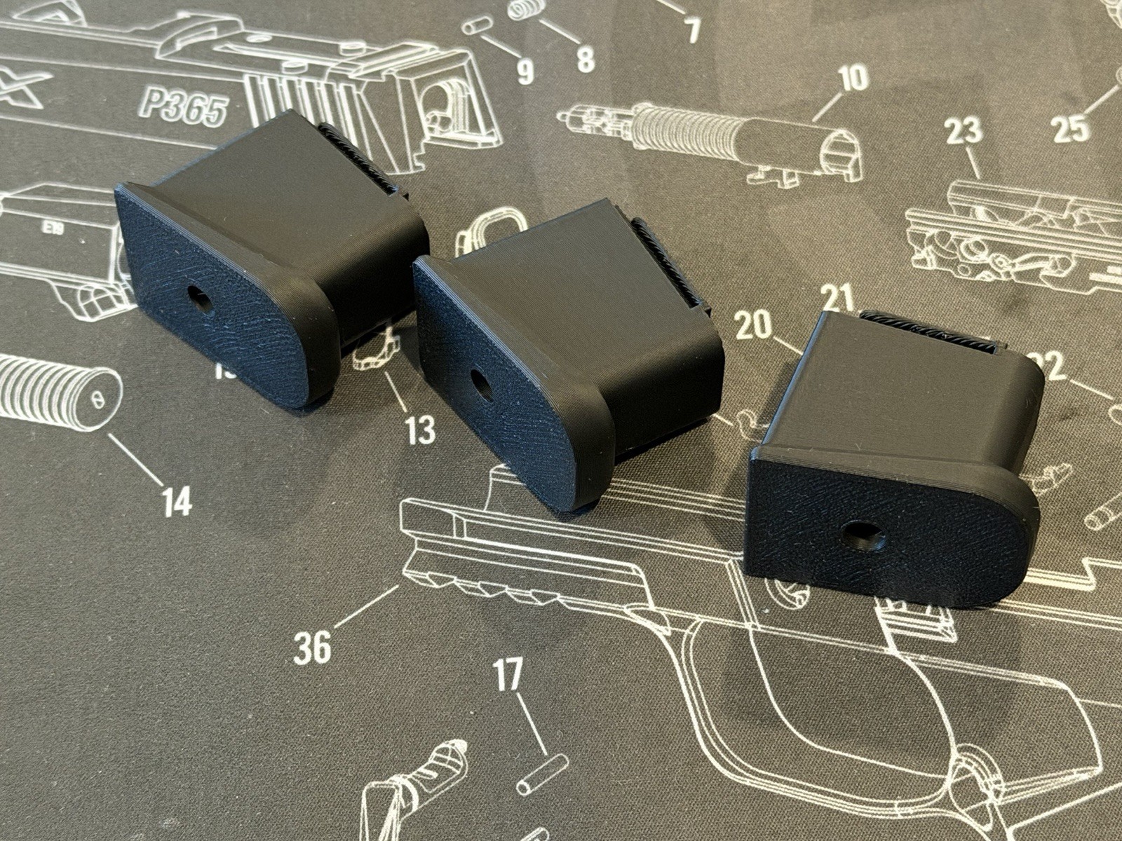 [3-PACK] Sig Sauer P365 10 Round to X-MACRO  Mag Magazine Spacer Baseplate Pad