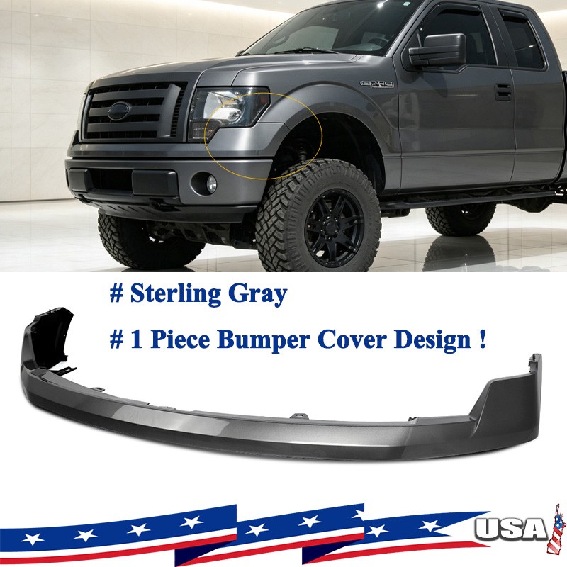 Sterling Gray Front Bumper Upper Cover For Ford F150 F-150 2009-2014 #FO1000645