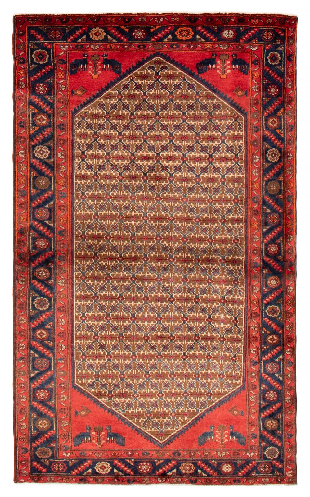Traditional Vintage Hand-Knotted Area Rug 4\'2\