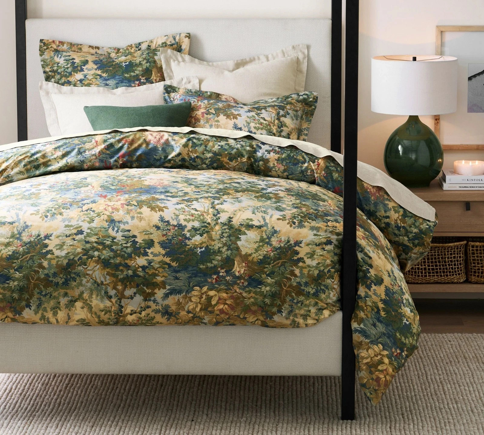 Pottery Barn Greenwood Duvet Cover Organic Cotton Percale Bedding New