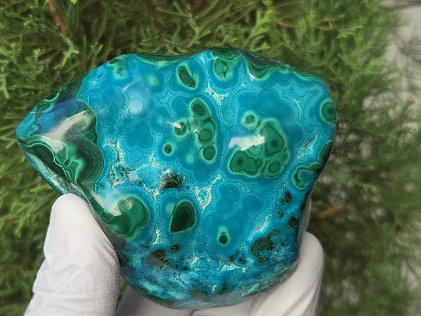 Chrysocolla & Malachite Natural Large (80mm, 210gm)  Decorative Home Accent Gift