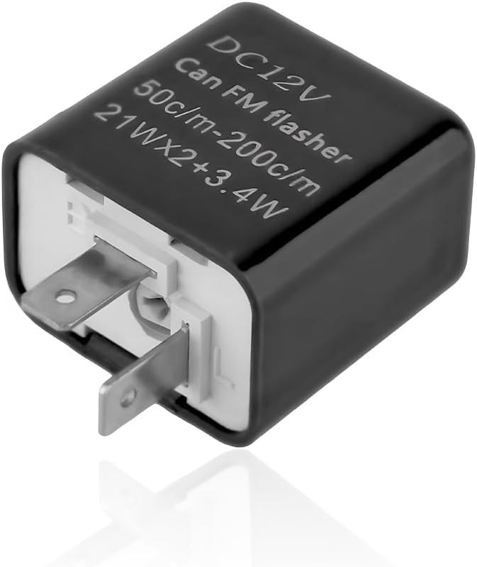 12V Speed Adjustable 2 Pin LED Flasher Relay, Electronic Black/1PCS 12V Speed Adjustable 2 Pin LED Flasher Relay, Electronic Black/1PCS