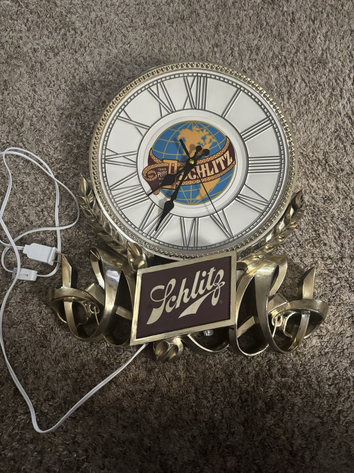 Vintage Schlitz Clock/Light Advertising Sign - Seller Refurbished