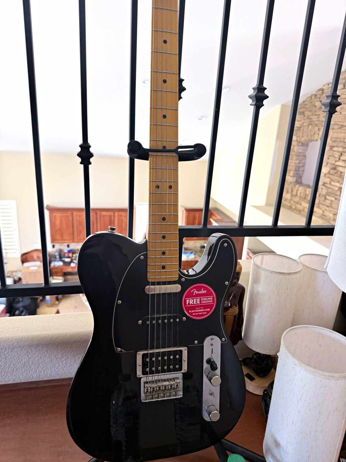 Fender Electric Telecaster Black Maple Fretboard 6-String Fender Electric Telecaster Black Maple Fretboard 6-String