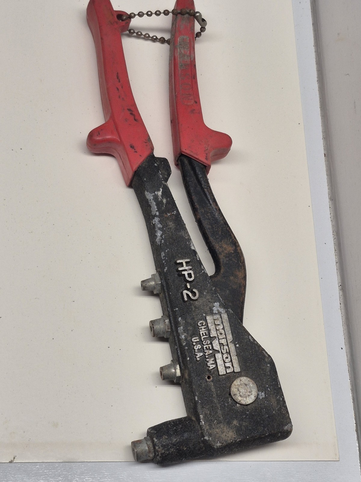 Marson HP-2 Hand Rivet Gun Tool Kilk Fast Heavy Duty Riveter Vintage Pre Owned Marson HP-2 Hand Rivet Gun Tool Kilk Fast Heavy Duty Riveter Vintage Pre Owned