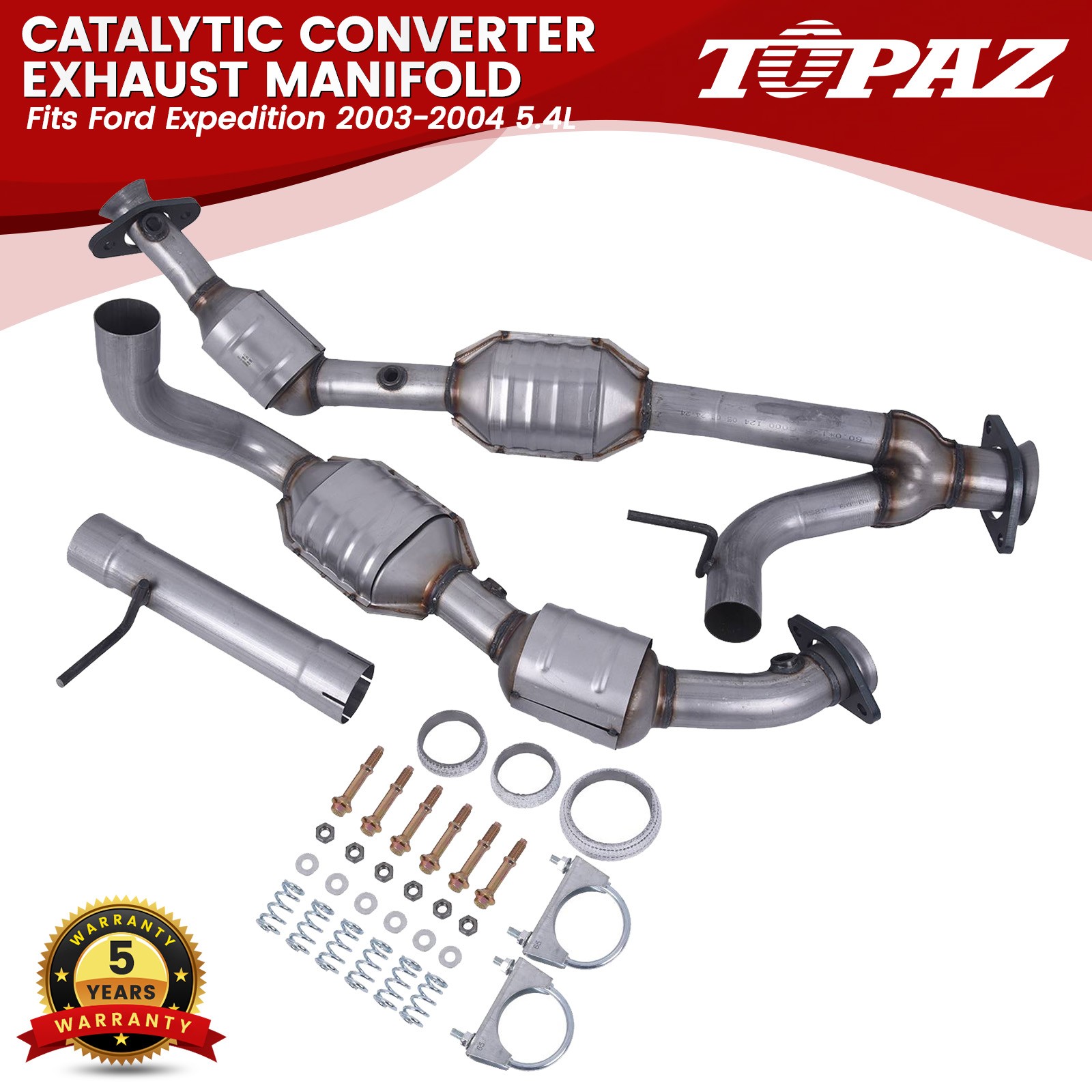 Catalytic Converter Set Left+Right For Ford Expedition 2003 2004 5.4L V8 EPA