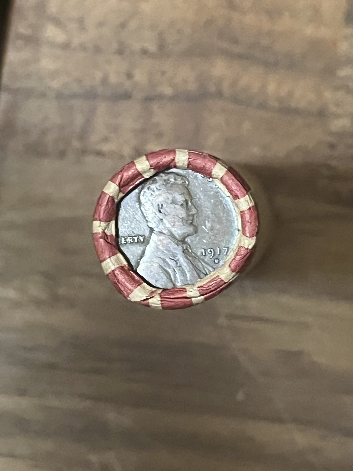 Unsearched Wheat Cent Roll (50 Coins) with 5 1910s Wheat Cent End Coins