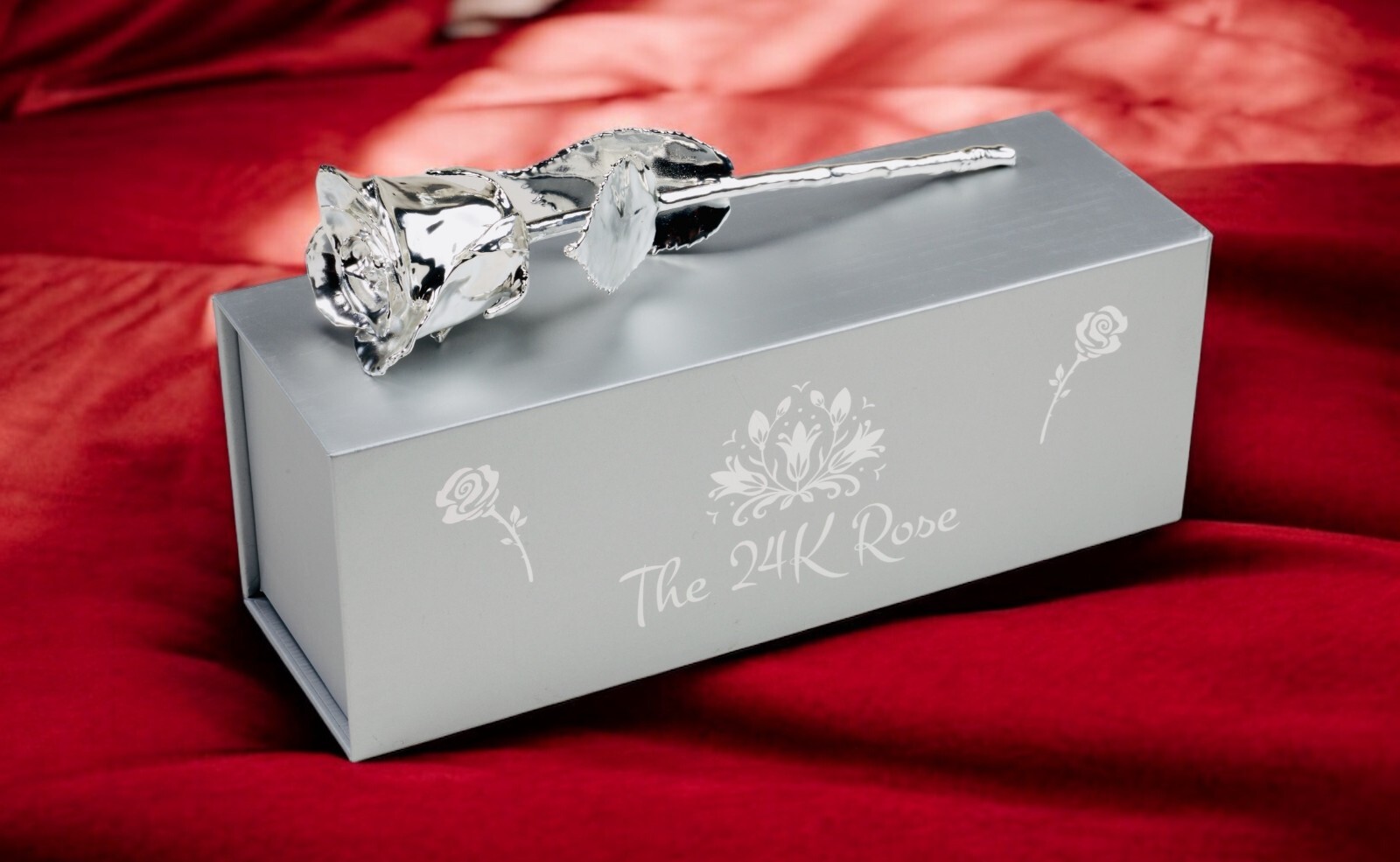 100% Real Rose Plated with Silver, Short Stem 7 inches, Anniversary, Wedding 100% Real Rose Plated with Silver, Short Stem 7 inches, Anniversary, Wedding