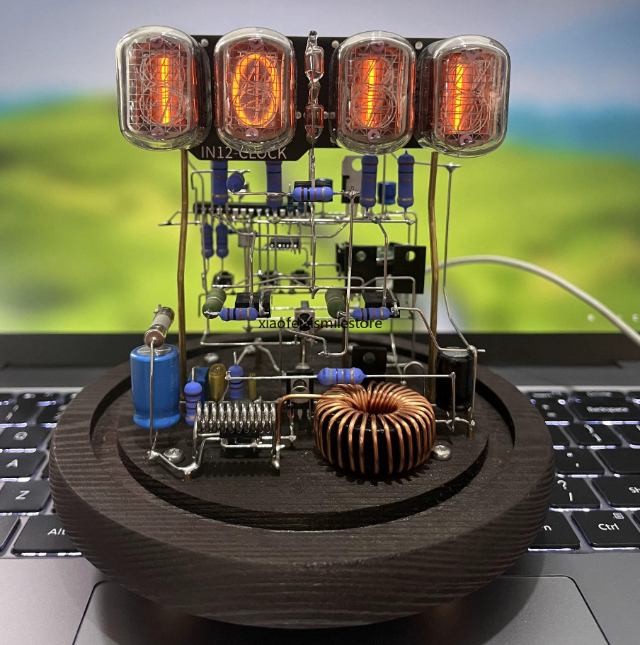 Classic Vintage IN-12 Nixie Tube Clock Kit DIY Unassembled w/ Glass Case Remote Classic Vintage IN-12 Nixie Tube Clock Kit DIY Unassembled w/ Glass Case Remote
