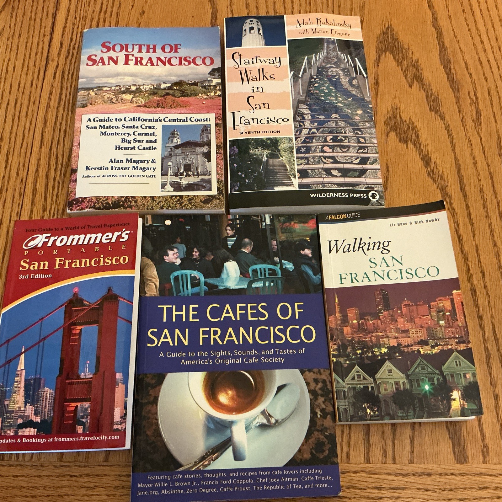 Lot 5 Books Walking San Francisco travel guide Stairway Walks vintage South SF Lot 5 Books Walking San Francisco travel guide Stairway Walks vintage South SF
