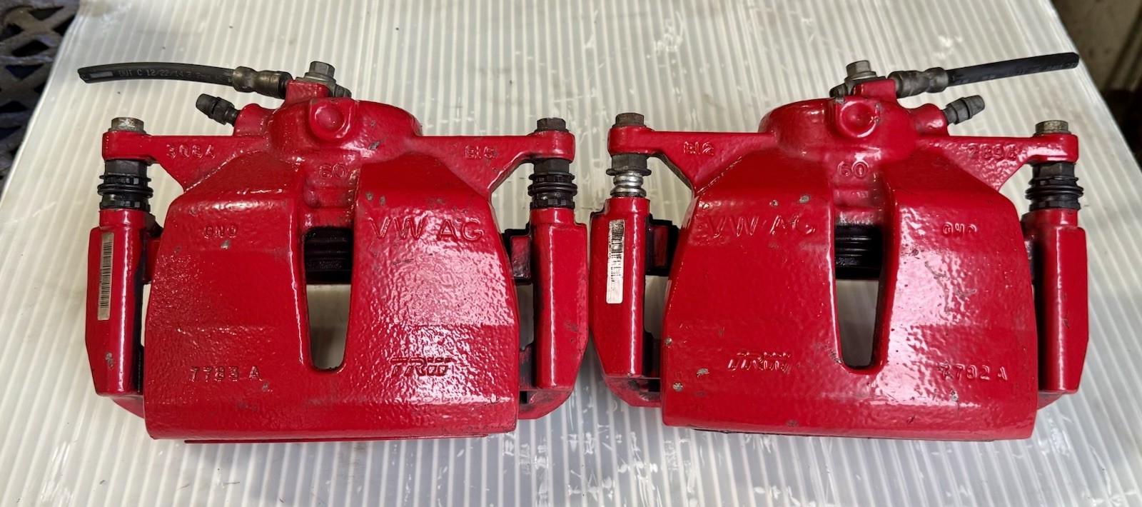 2015-2021 Volkswagen GTI  Red Front Calipers Set Pair 340mm