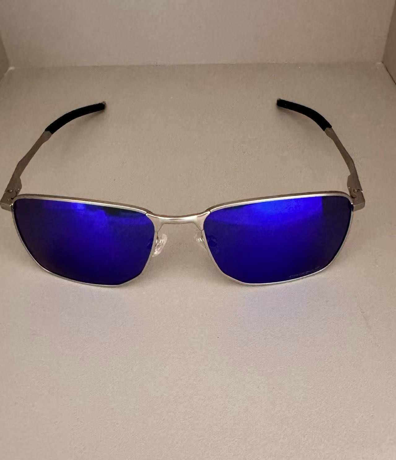 Oakley Ejector OO4142 Silver- FramePRIZM Dark Blue Lens Sunglasses