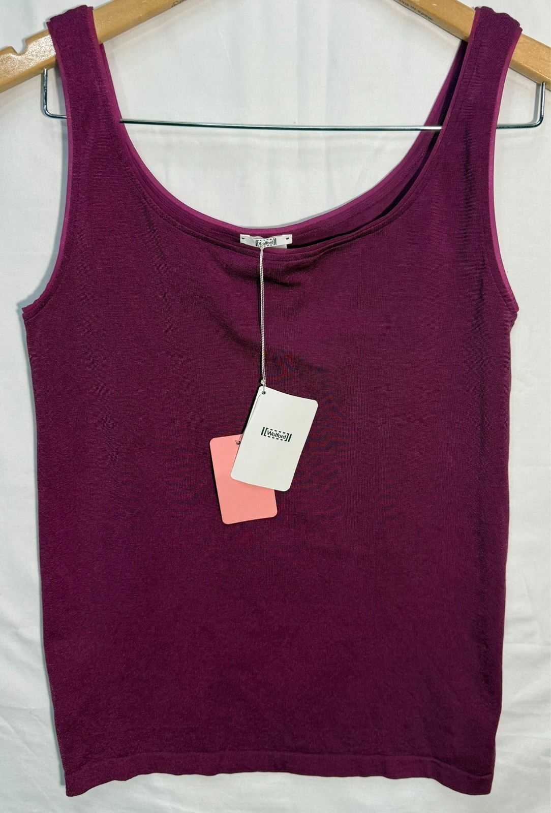 Wolford Jamaika Sleeveless Tank Top Stretch  Womens M Mineral Red NWT. Designer.