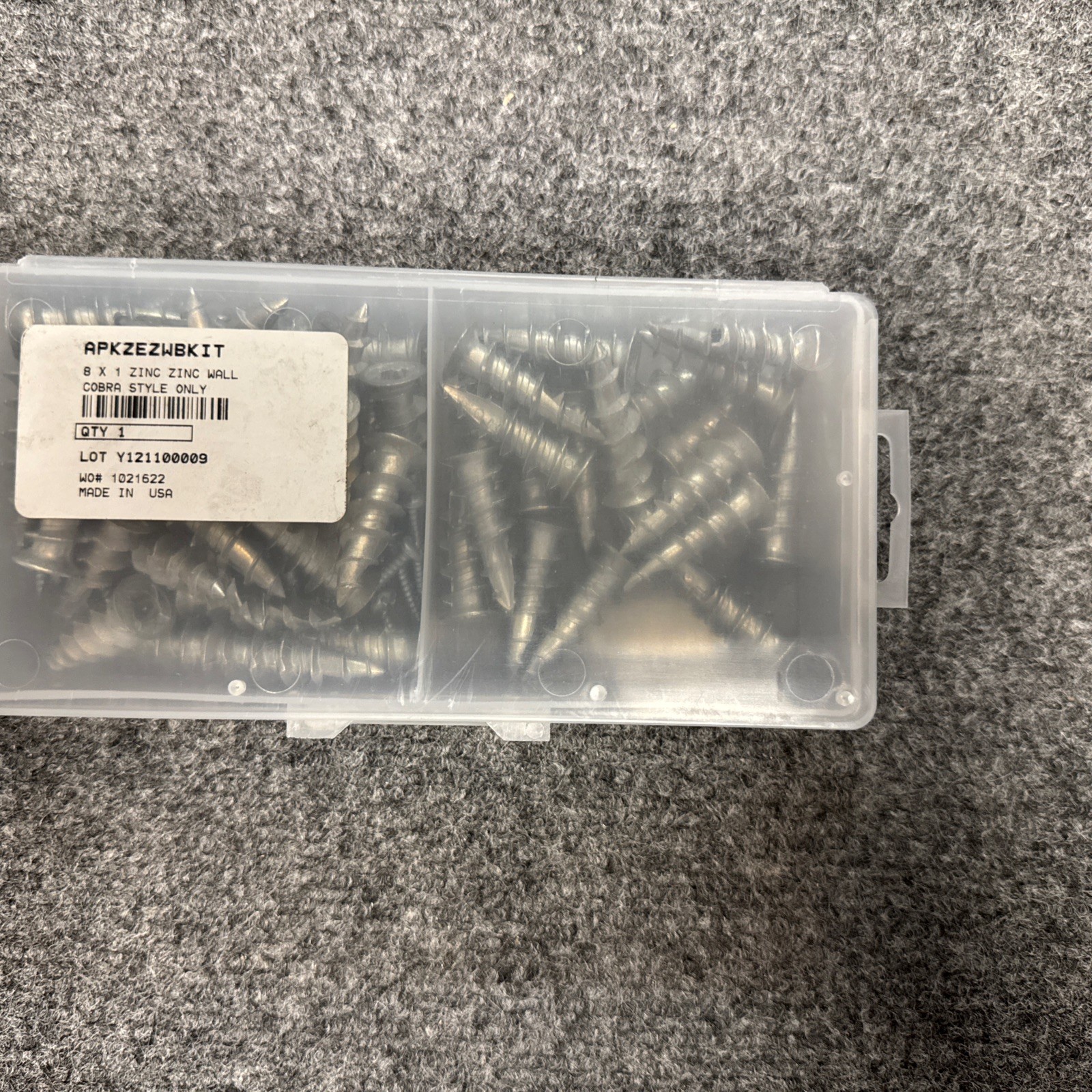 (101 PIECE) APKEZWBKIT #8 Zinc Metal EZ Wall Anchor / Screw🔥 (101 PIECE) APKEZWBKIT #8 Zinc Metal EZ Wall Anchor / Screw🔥