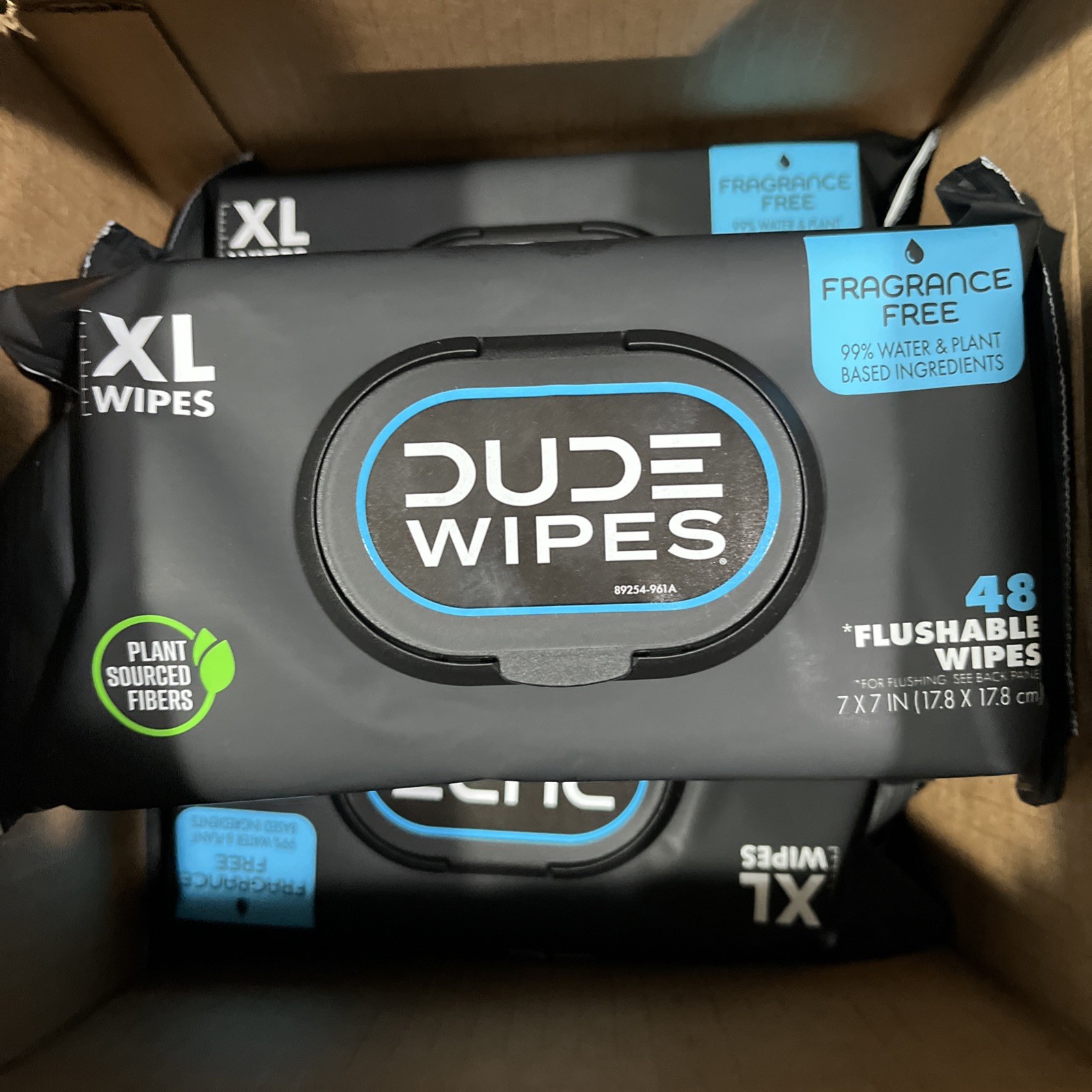 DUDE Wipes. Box With 12 Packs. 48 wipes each pack.total of 576  Unscented XL,