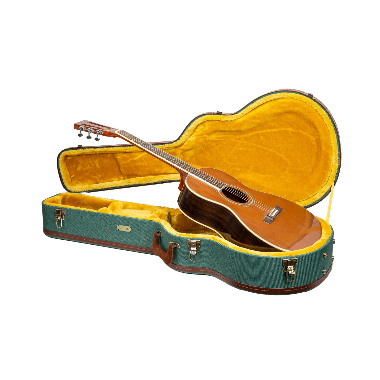 Crossrock Master Series-000 12-fret Acoustic Guitar Case-Malachite Blue Tweed